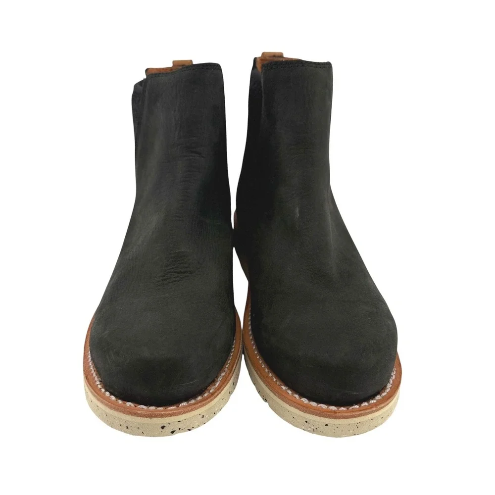 Irish Setter Fifty A3929 Womens Black Leather Wedge Sole Chelsea Boots 8.5W NEW